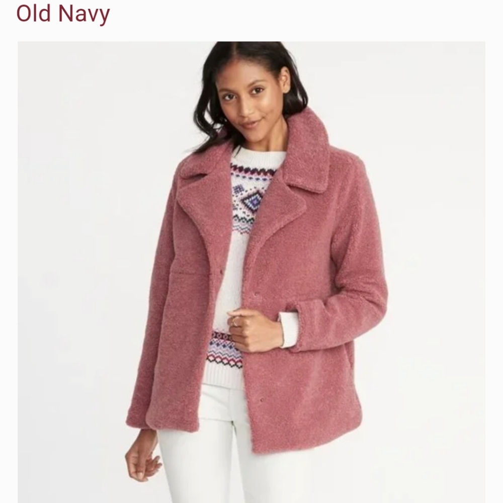 OLD NAVY- PINK or BLUE sherpa teddy bear jackets